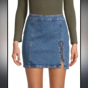 Free People Midnight Magic Denim Skirt Size 8
